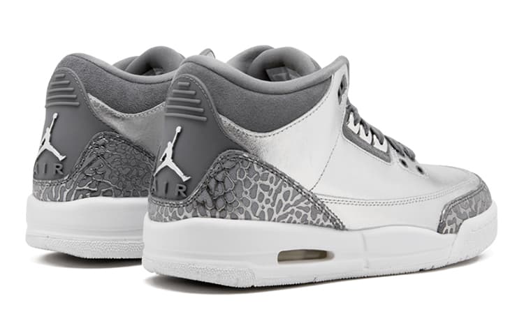 Кроссовки для баскетбола Jordan Air Jordan 3 Retro Premium Heiress Metallic Silver GS - изображение 6