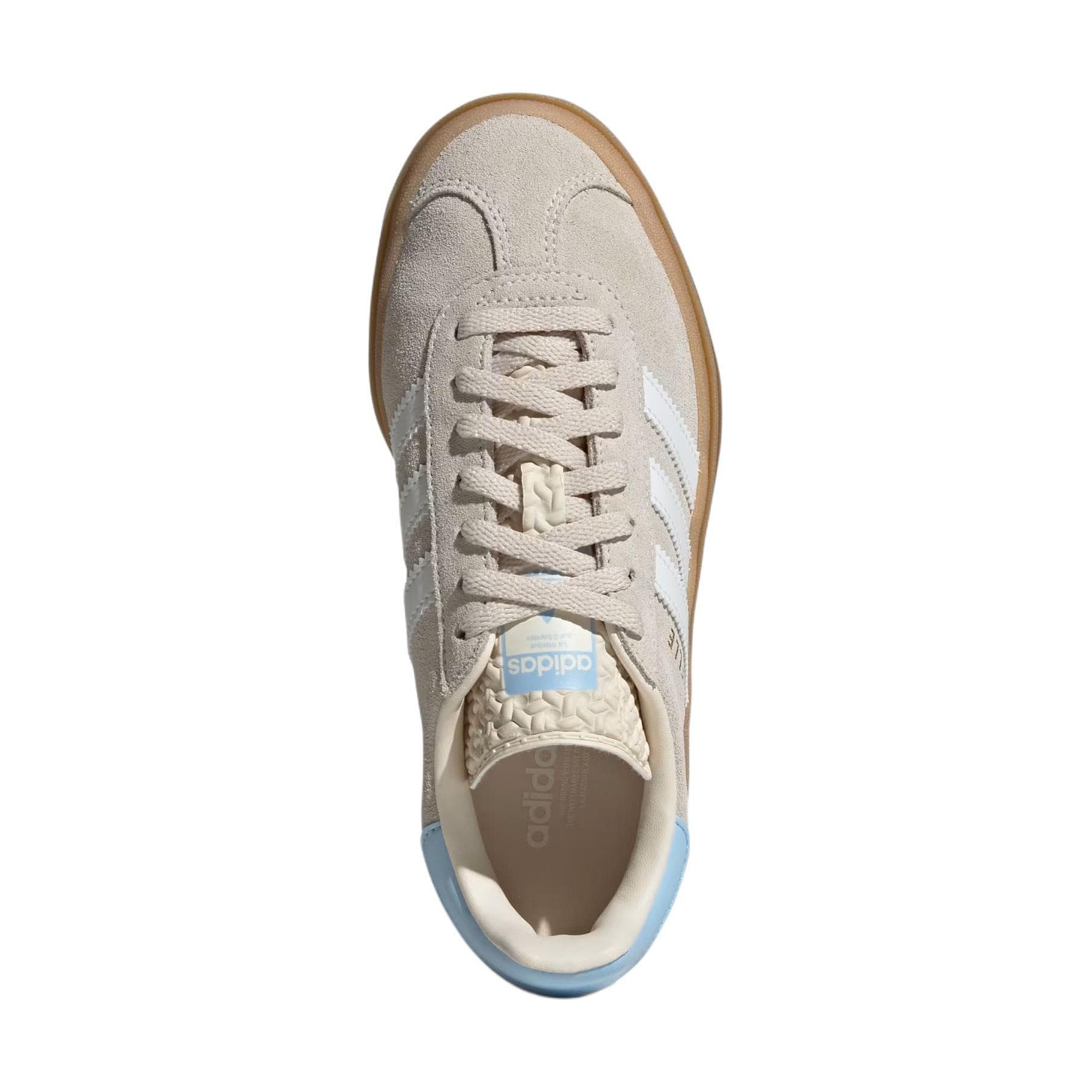 Кроссовки Adidas Originals GAZELLE BOLD Устойчивый к истиранию Низкий верх Детская обувь для скейтбординга Бежевый Детский - изображение 5