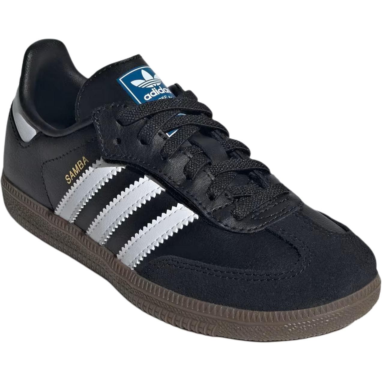 Кроссовки Adidas Originals Samba OG Кожа Low Топ Детский Скейтбординг Обувь Основной черный Детский - изображение 3