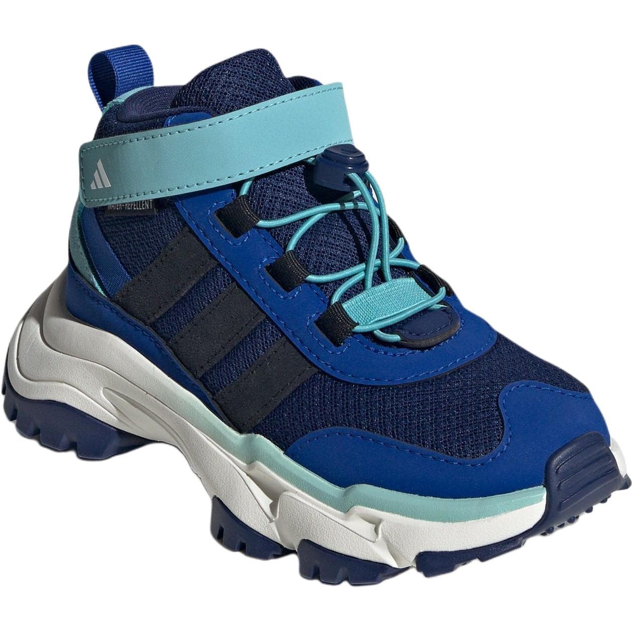 Кроссовки Adidas CITYWOWLK Теплоизоляционный MID Топ Повседневная обувь Синий черный Детский - изображение 3