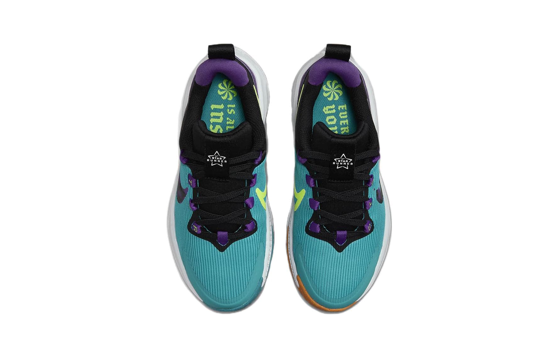 Кроссовки Nike Star Runner 4 SE Устойчивые к истиранию Низкие Кроссовки для Беговых Занятий Детские Синие-Фиолетовые - изображение 3