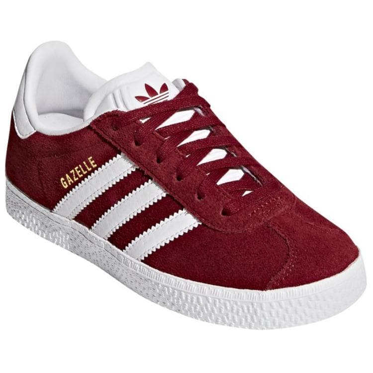 Кроссовки Adidas Originals Gazelle Устойчивый к истиранию Низкий верх Детские Скейтбординги Красный Детский - изображение 3