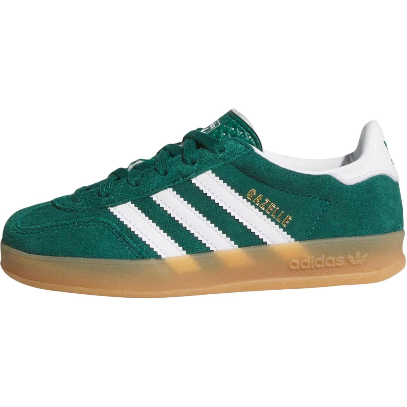 Кроссовки Adidas Originals Gazelle Low Топ Детские Скейтбординги Зеленый Детский - изображение 1