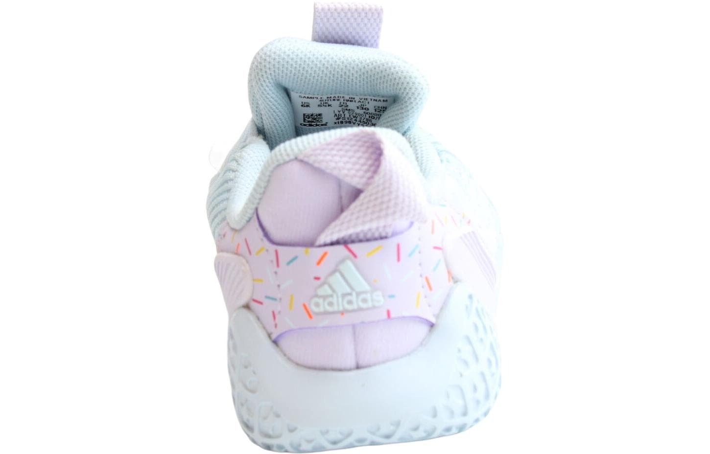 Кроссовки Adidas 4Uture Rnr Противоскользящая Устойчивая к истиранию Низкая Обувь для малышей Малыш Белый Синий - изображение 3