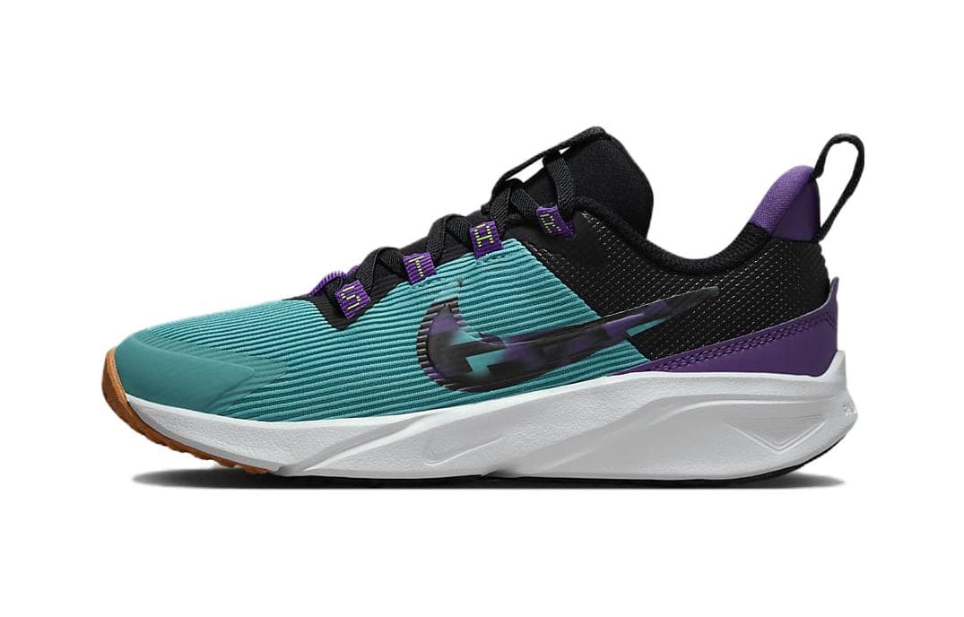 Кроссовки Nike Star Runner 4 SE Устойчивые к истиранию Низкие Кроссовки для Беговых Занятий Детские Синие-Фиолетовые - изображение 1