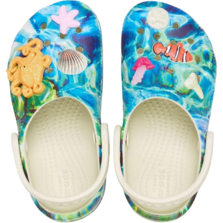 Crocs Classic clog Kids Сабо резиновые Infant и Toddler Синий Зеленый - изображение 5