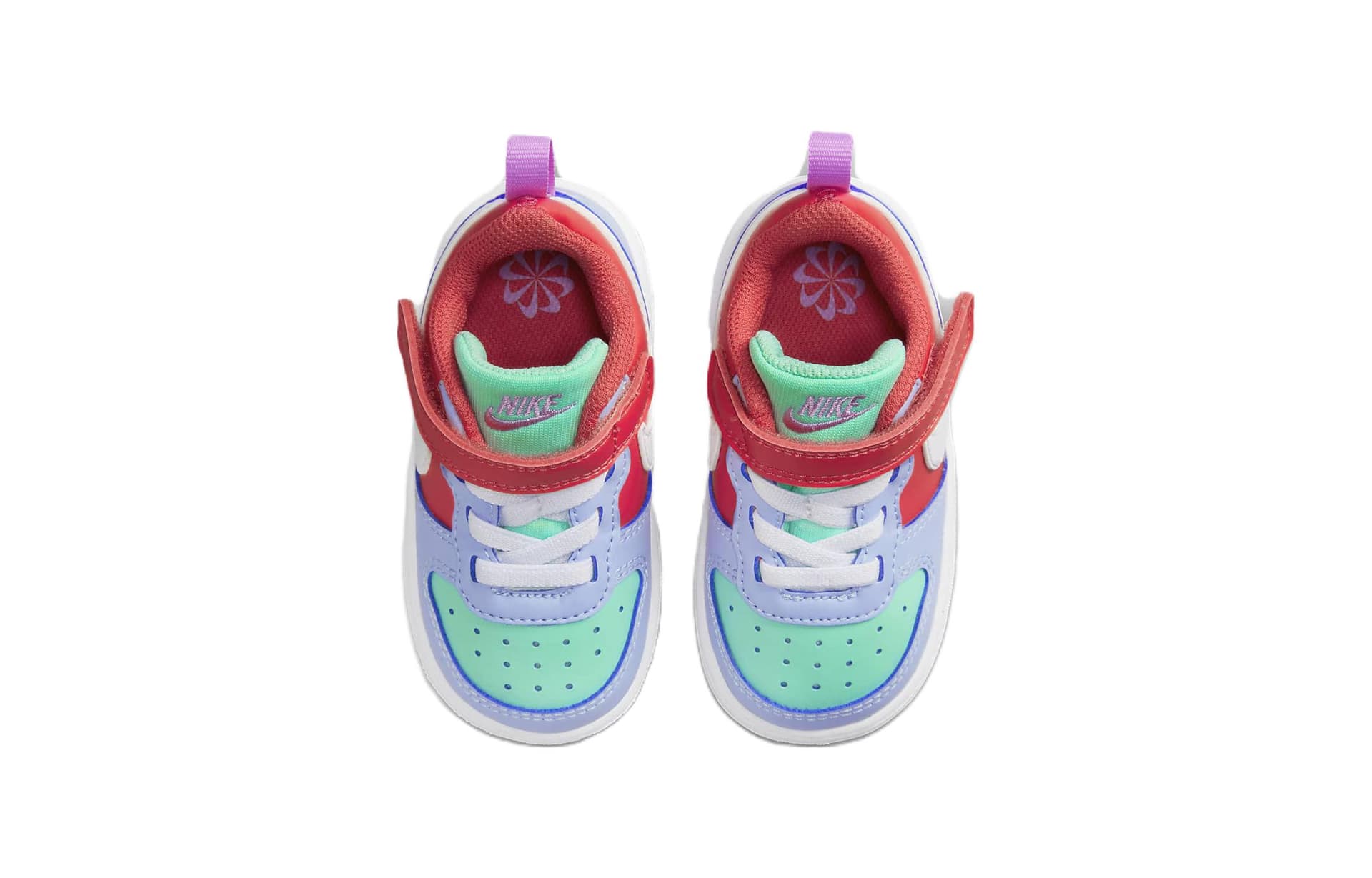 Кроссовки Nike Court Borough Low Recraft Дышащая Низкая Обувь для Малышей Белый Фиолетовый Для Младенцев и Малышей - изображение 4