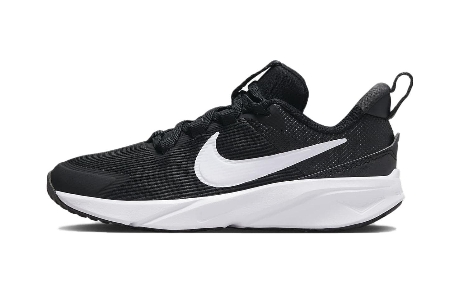 Кроссовки Nike Star Runner 4 Противоскользящие Устойчивые к истиранию Низкие Детские Беговые Кроссовки Черный Белый Детский - изображение 1