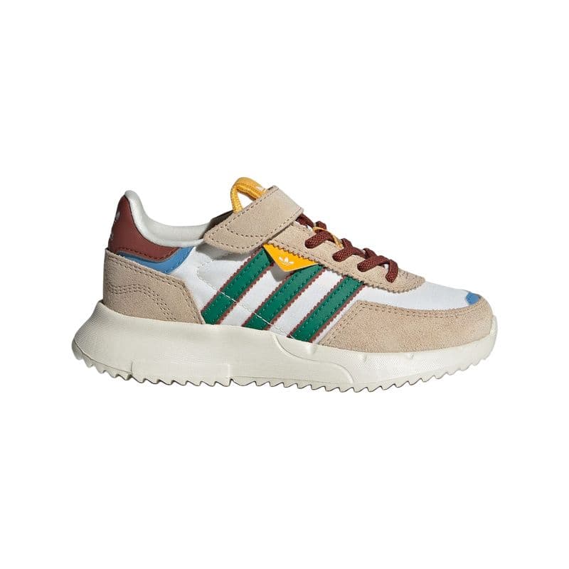 Кроссовки Adidas Originals Retropy F2 Детская повседневная обувь Низкий топ Белый Зеленый Светлый Умбра Kids - изображение 2