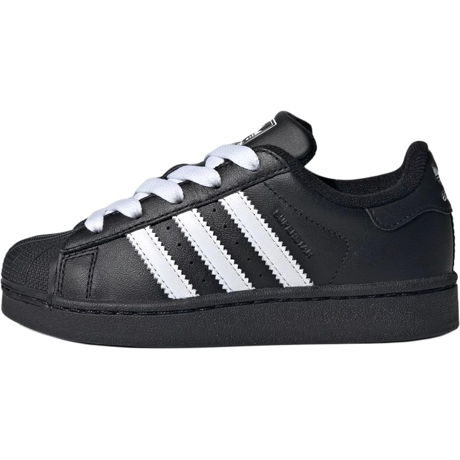 Кроссовки Adidas Originals Superstar 2 Устойчивый к истиранию Низкий Топ Детские Скейтбординги Черный Детский - изображение 1