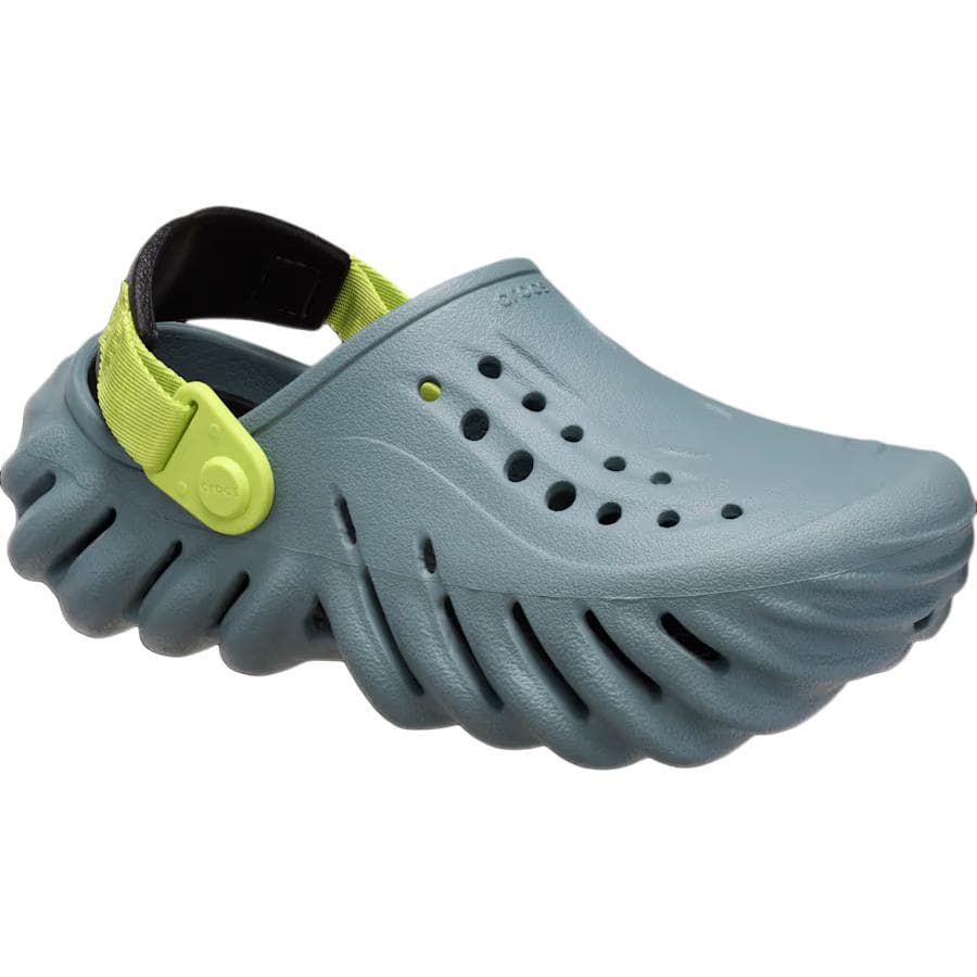 Crocs Echo Clog Kids Сабо Резиновые Дышащие Поддерживающие Детские Синие Зеленые Черные - изображение 3