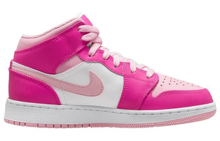 Ретро баскетбольные кроссовки Jordan Air Jordan 1 "Medium Soft Pink" GS - изображение 2