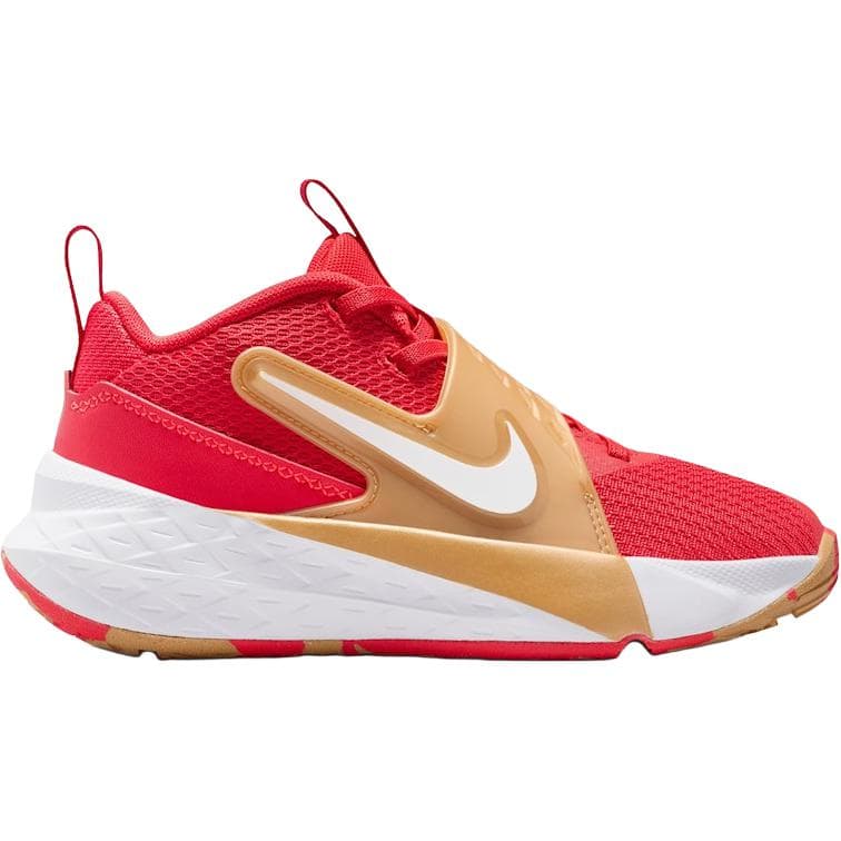 Кроссовки для баскетбола Nike Team Hustle D 12 Low Топ Детские Баскетбольные Кроссовки Красно-белые Малыш - изображение 2
