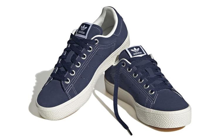 Кроссовки Adidas Originals STAN SMITH CS Удобная противоскользящая анти-КИК низкая детская обувь для скейтбординга синий цвет - изображение 3