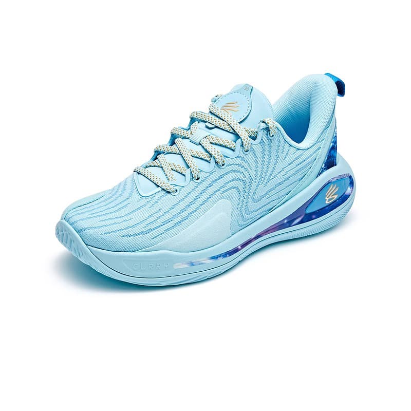 Кроссовки для баскетбола Under Armour Curry Flow 12 противоскользящие низкие детские баскетбольные кроссовки синие унисекс - изображение 2