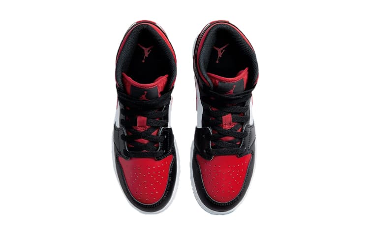 Кроссовки для баскетбола Jordan Air Jordan 1 Mid Alternate Bred Toe GS - изображение 6