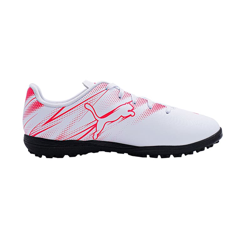 Бутсы PUMA Attacanto Low Детская футбольная обувь белый и красный для детей - изображение 2