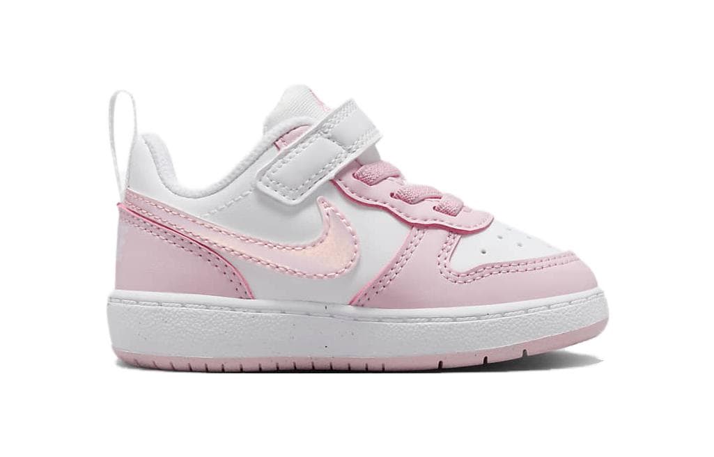 Кроссовки Nike Court Borough Low противоскользящая амортизация низкий топ обувь для малышей белый розовый для младенцев и малышей - изображение 2