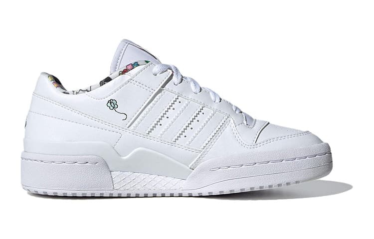Кроссовки Hello Kitty X adidas originals FORUM Синтетическая кожа Удобная Амортизация Низкий верх Детская Скейтбординг Обувь Белый - изображение 2