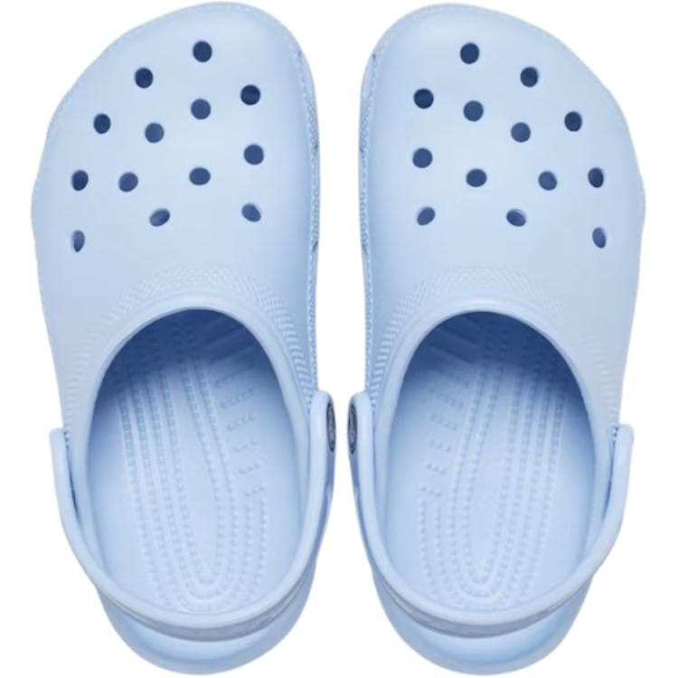 Сандалии Crocs Classic сандалии низкие с клином для детей светло-синие детские - изображение 5