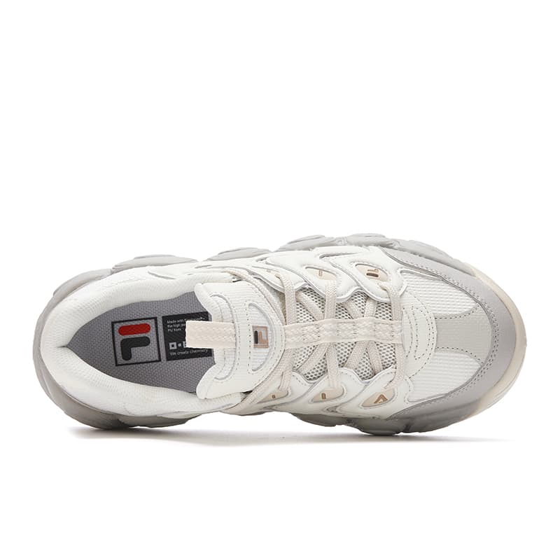 Кроссовки fila CROISSANT 1S Low Топ Массивные кроссовки Women's White Серый - изображение 4