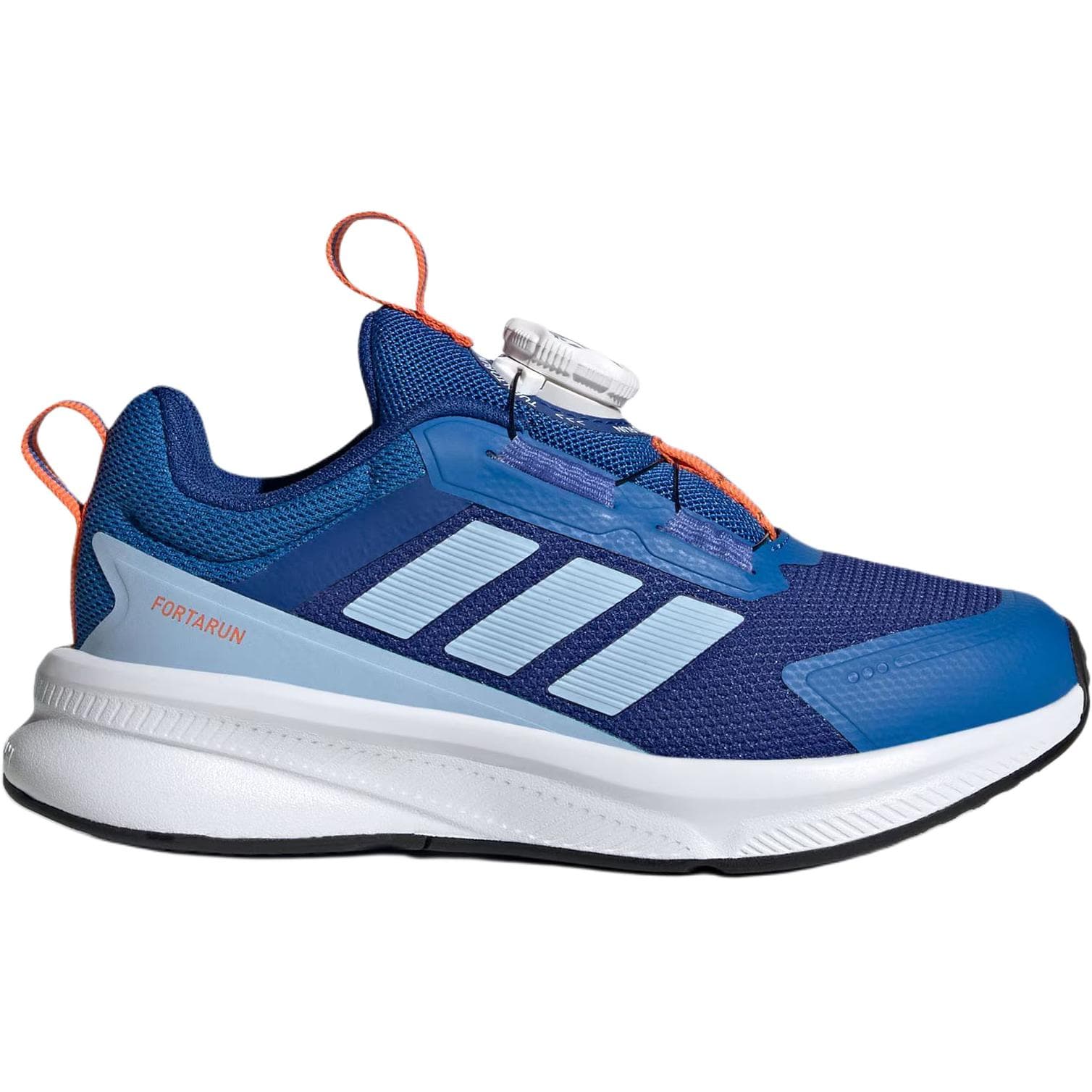 Кроссовки Adidas FORTARUN 4,0 Устойчивые к истиранию низкие детские беговые кроссовки Королевский синий Ярко-синий Синий для детей - изображение 2
