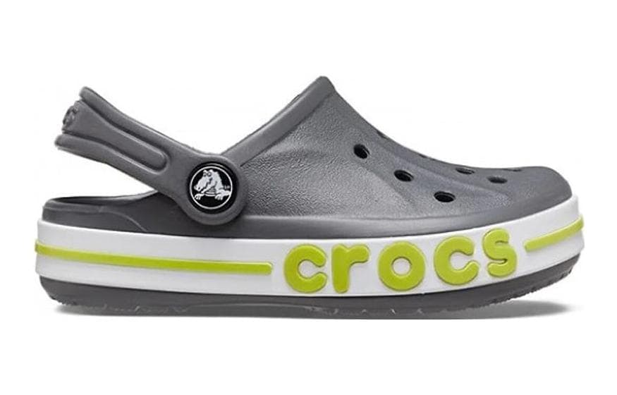 Сандалии Crocs Bayaband Clog противоскользящие и дышащие детские сандалии серого цвета для малышей - изображение 2