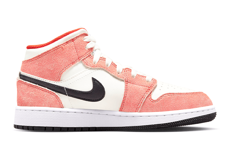 Кроссовки для баскетбола Jordan Air Jordan 1 Mid "Orange Suede GS - изображение 2