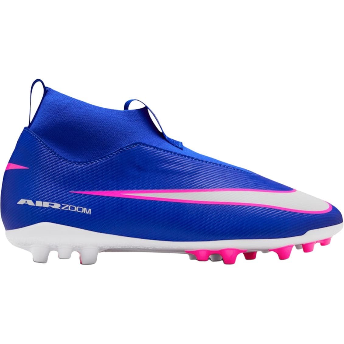 Бутсы Детские футбольные бутсы Nike Mercurial Superfly 10 High Топ Сине-белые - изображение 2
