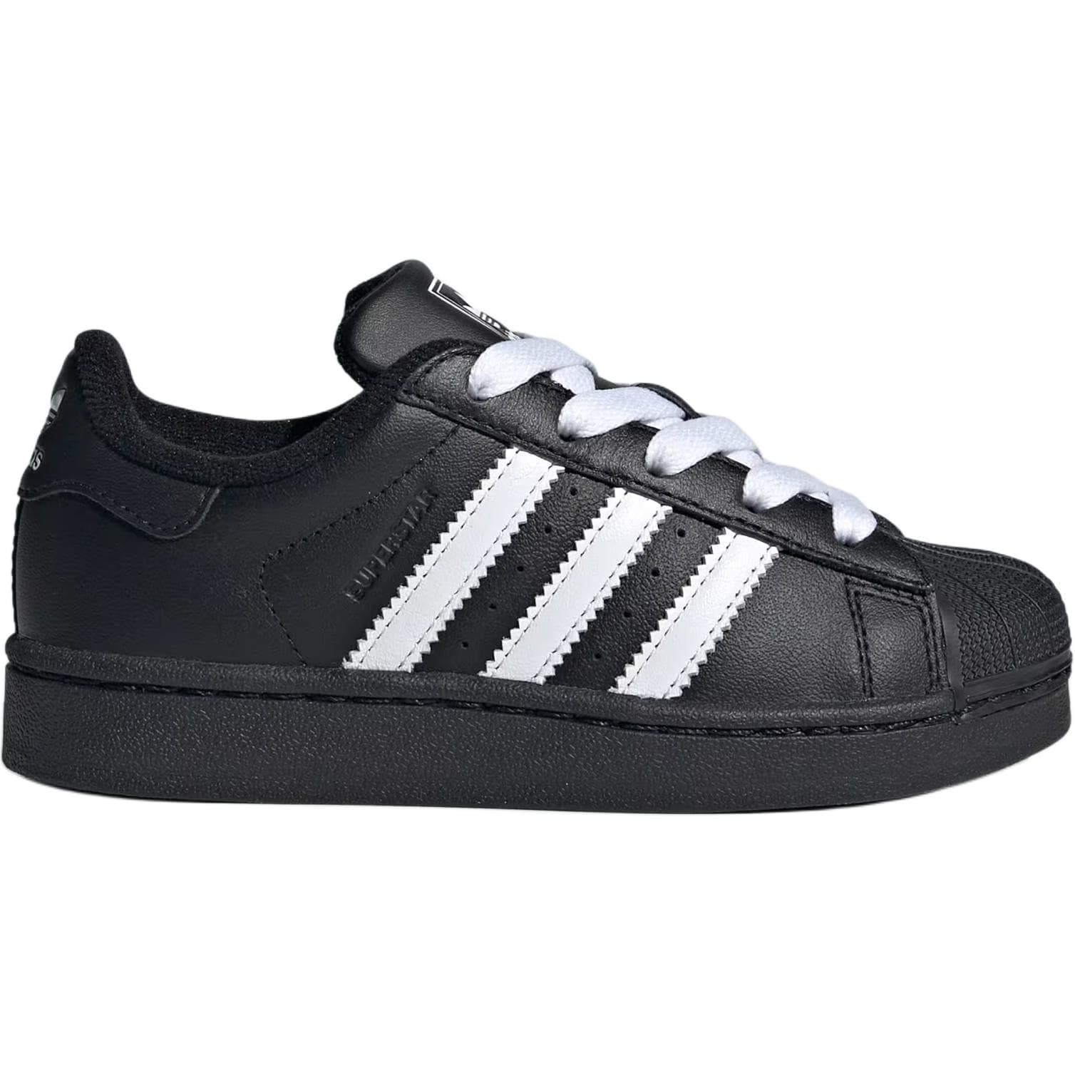Кроссовки Adidas Originals Superstar 2 Устойчивый к истиранию Низкий Топ Детские Скейтбординги Черный Детский - изображение 2