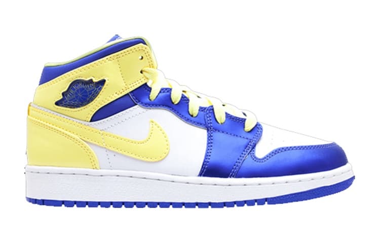 Кроссовки для баскетбола Jordan Air Jordan 1 Mid White Black Hyper Pink GS - изображение 4