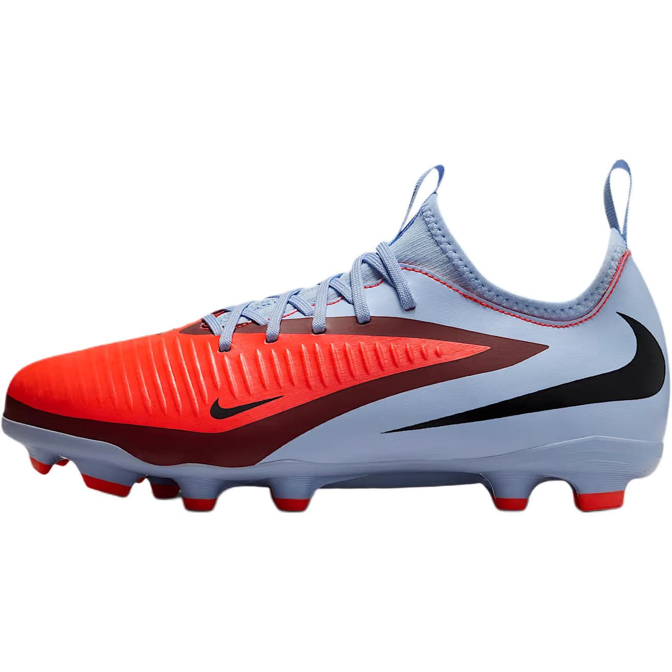 Бутсы Nike Phantom 6 противоскользящие низкие футбольные бутсы красного и синего цвета для детей - изображение 1