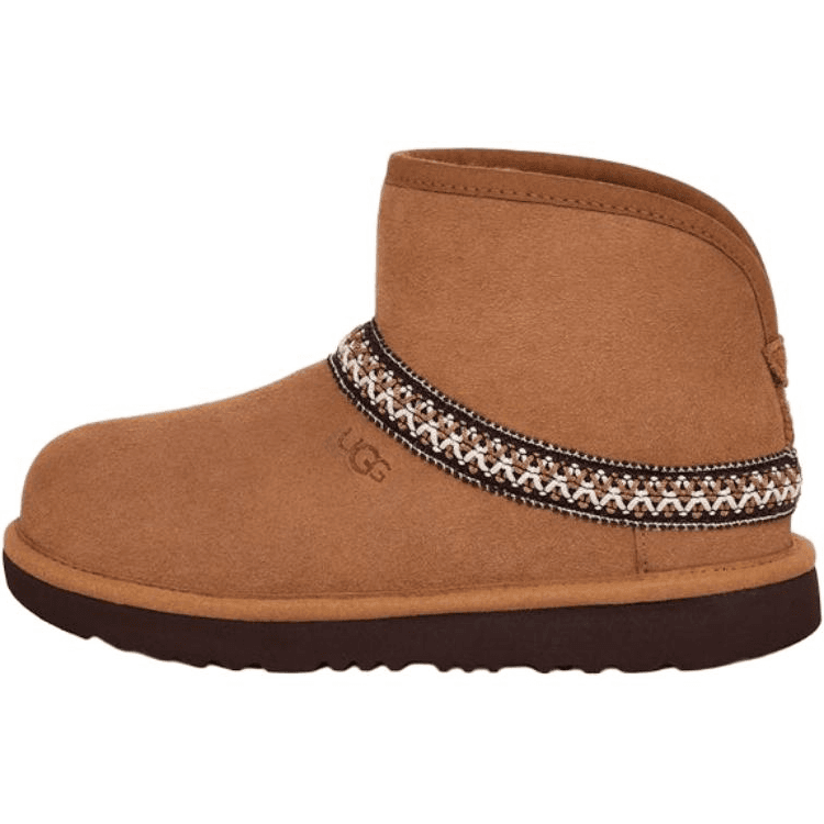 UGG CLASSIC MINI Устойчивый к истиранию Водонепроницаемый MID Верх Детские ботинки Коричневый Детский - изображение 1