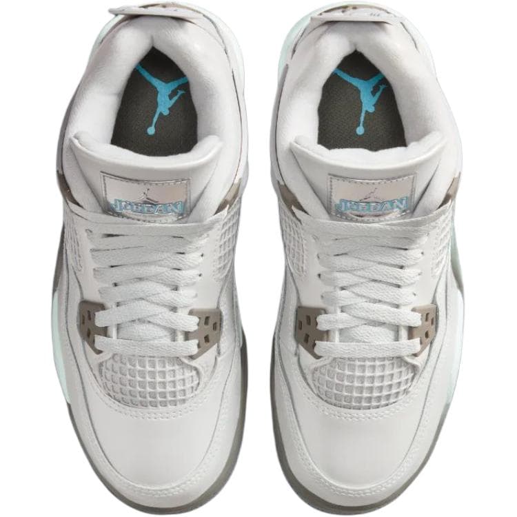 Кроссовки для баскетбола Jordan Air Jordan 4 Баскетбольные кроссовки Серый Синий Унисекс - изображение 4