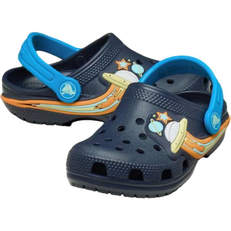 Кроссовки Crocs Classic сандал низкий топ для малышей темно-синий для младенцев и малышей - изображение 3
