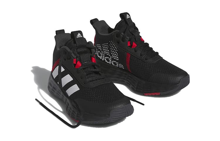Кроссовки для баскетбола Adidas OwnTheGame 2,0 Устойчивые к истиранию низкие детские баскетбольные кроссовки черного цвета для детей - изображение 3