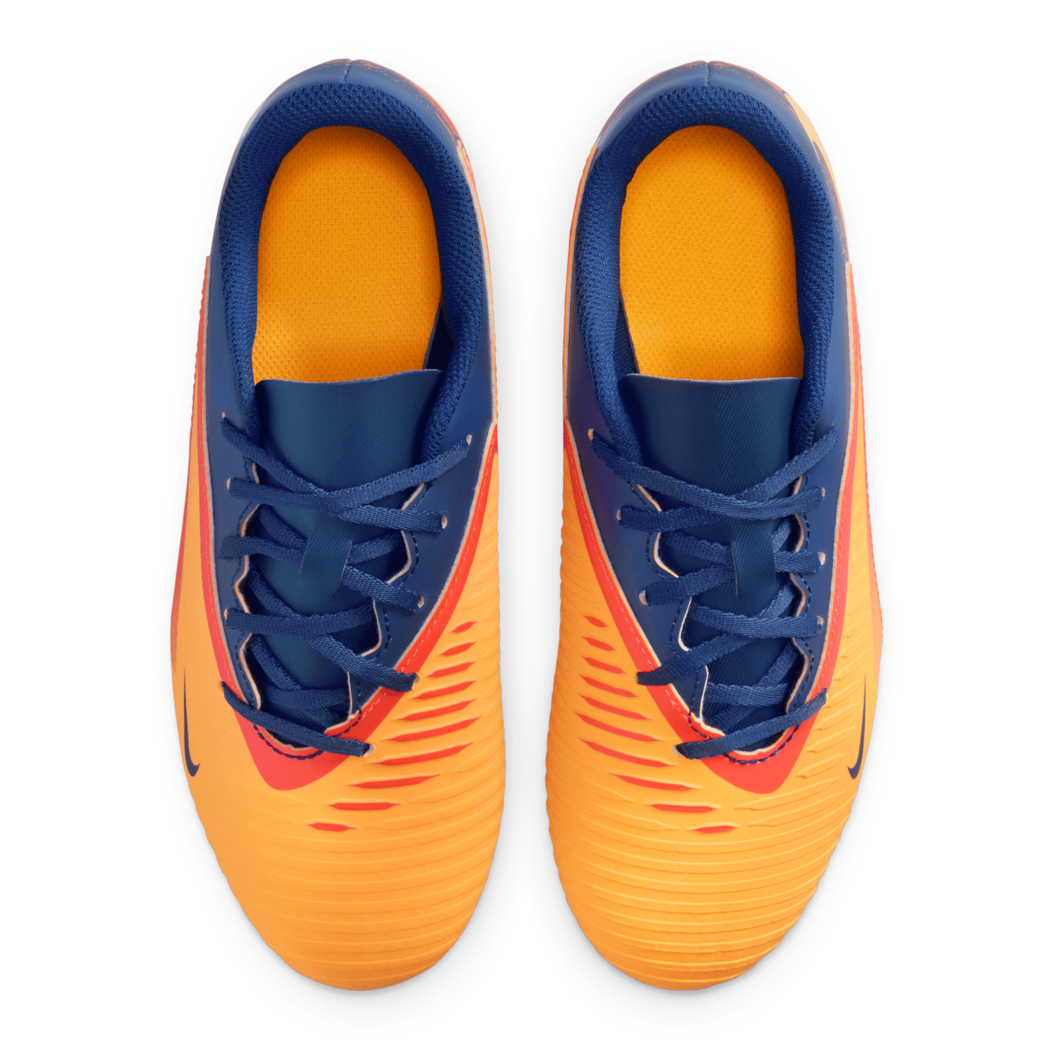 Бутсы Nike Phantom 6 Противоскользящие Устойчивые к истиранию Низкие Футбольные бутсы Желто-синие Детские - изображение 3