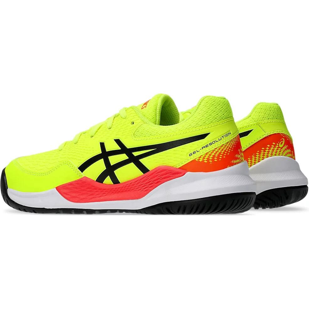 Asics Gel Resolution 9 Низкий Топ Детская Тренировочная Обувь Желтая Черная Малыш - изображение 5