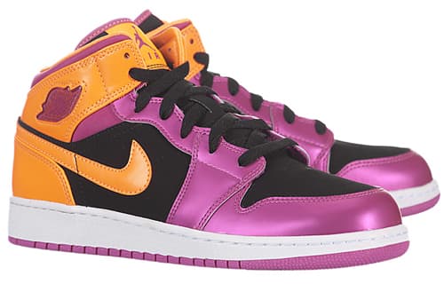 Кроссовки для баскетбола Jordan Air Jordan 1 Mid Bright Citrus GS - изображение 3