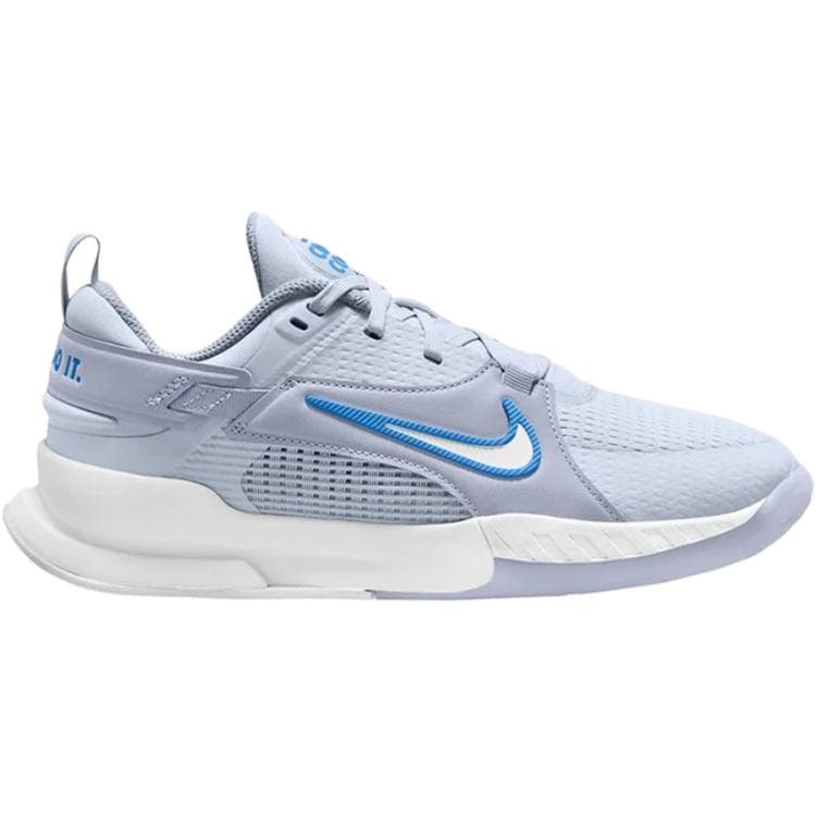 Кроссовки для баскетбола Nike Crosscourt противоскользящие низкие детские баскетбольные кроссовки серо-белого цвета - изображение 2