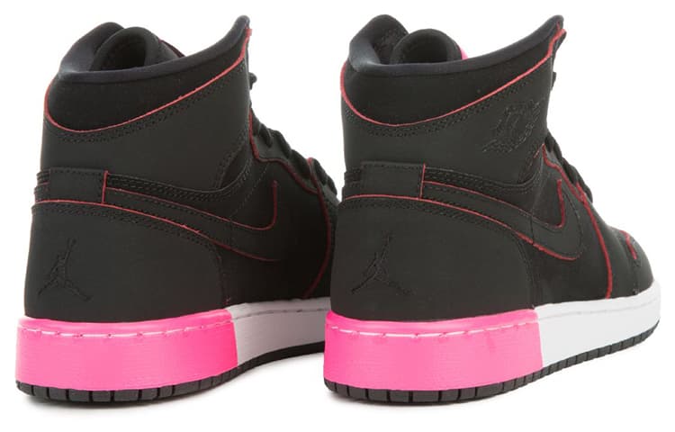 Кроссовки для баскетбола Jordan Air Jordan 1 Retro High Black Hyper Pink White GS 2017 - изображение 3