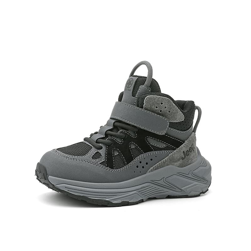 Кроссовки JEEP Outdoor Casual High Топ Детские беговые кроссовки Серый черный Детский - изображение 2
