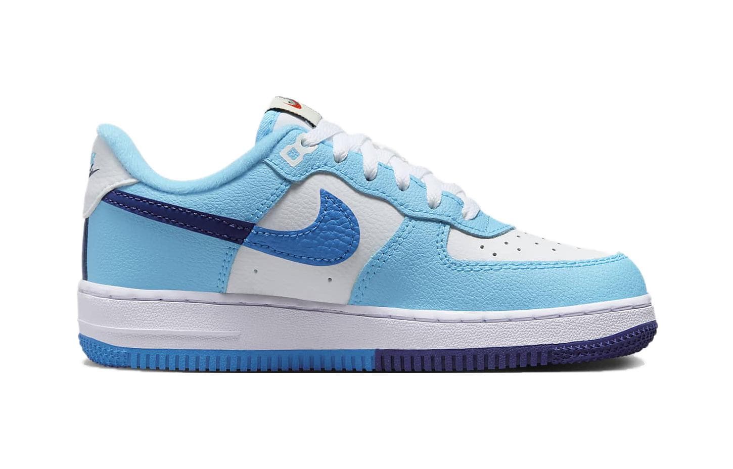 Кроссовки Nike Air FORCE 1 LV8 Дышащие Низкие Кеды Детская Обувь для Скейтбординга Синие Белые Малыш - изображение 2