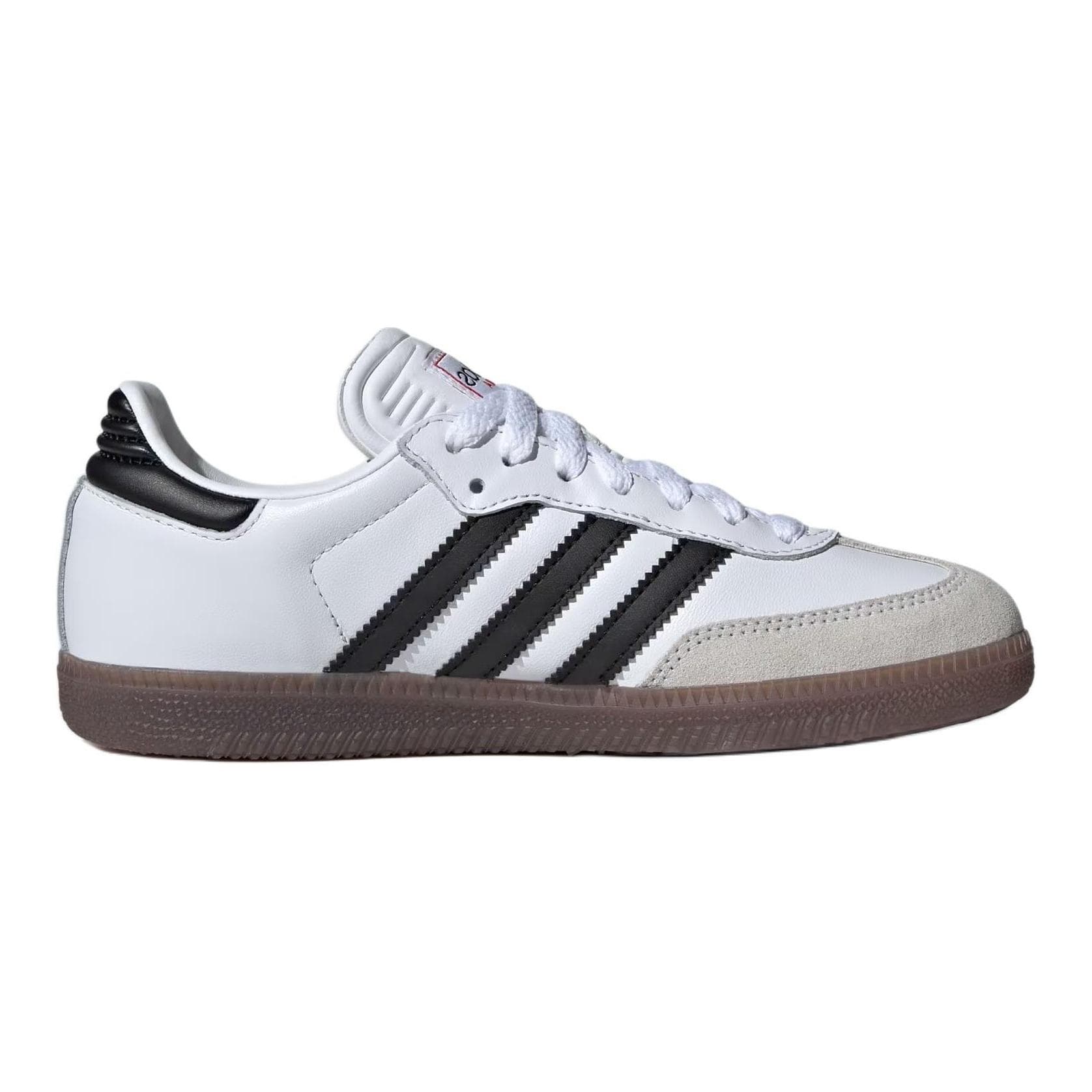 Кроссовки Adidas Samba Устойчивый к истиранию Дышащий Низкий Верх Детские Скейтбординг Белый Черный Детский - изображение 2