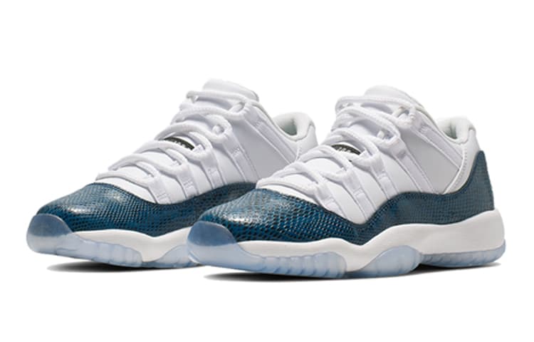 Кроссовки для баскетбола Jordan Air Jordan 11 Low "Navy Snakeskin" GS 2019 - изображение 3