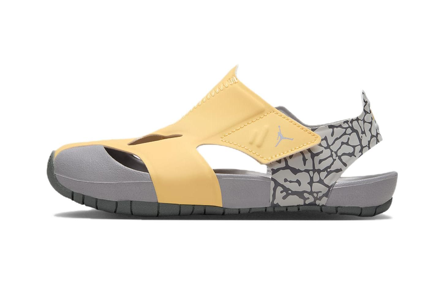 Сандалии Jordan Flare Детские сандалии с противоскользящей подошвой, дышащие, удобные и универсальные, желто-серый, для детей 3-7 лет - изображение 1