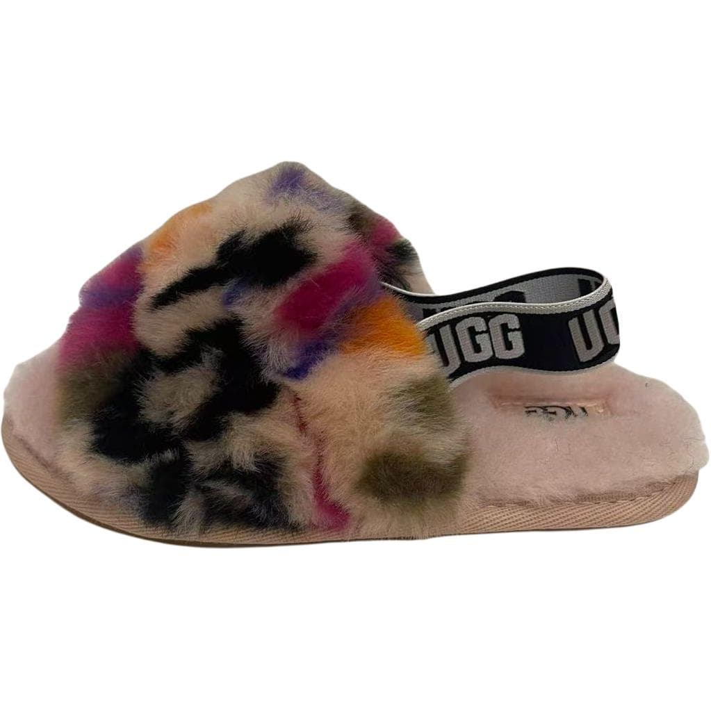 Детские Aged 3 7 Лет UGG FLUFF YEAH Детские уличные тапочки Розовый - изображение 1