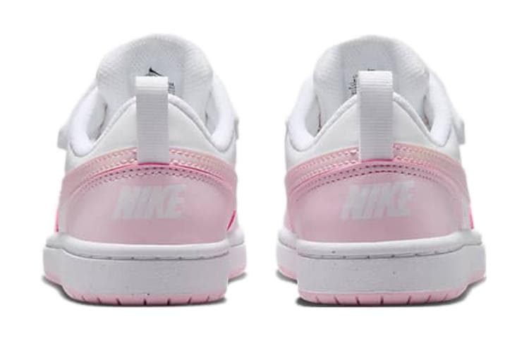 Кроссовки Nike Court Borough Синтетическая кожа Амортизация Устойчивость к истиранию Низкий верх Скейтборд Обувь Розовый Детский - изображение 5