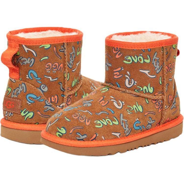 UGG CLASSIC MINI Мягкий и Комфортный Противоскользящий Устойчивый к Износу Детские Ботинки - изображение 4
