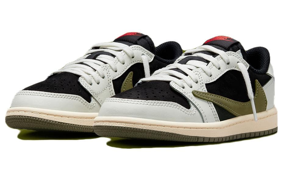 Кроссовки для баскетбола Travis Scott x Jordan Air Jordan 1 Low OG "Olive" PS - изображение 6